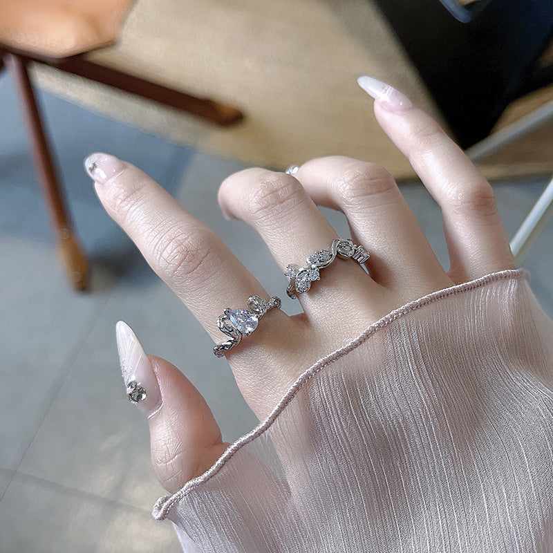 Women's High-grade Cold Style Personalized Zircon Fashion Rings