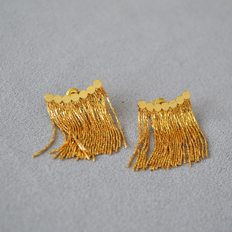 Minority Fashion Simple Brass Gold-plated Chain Earrings