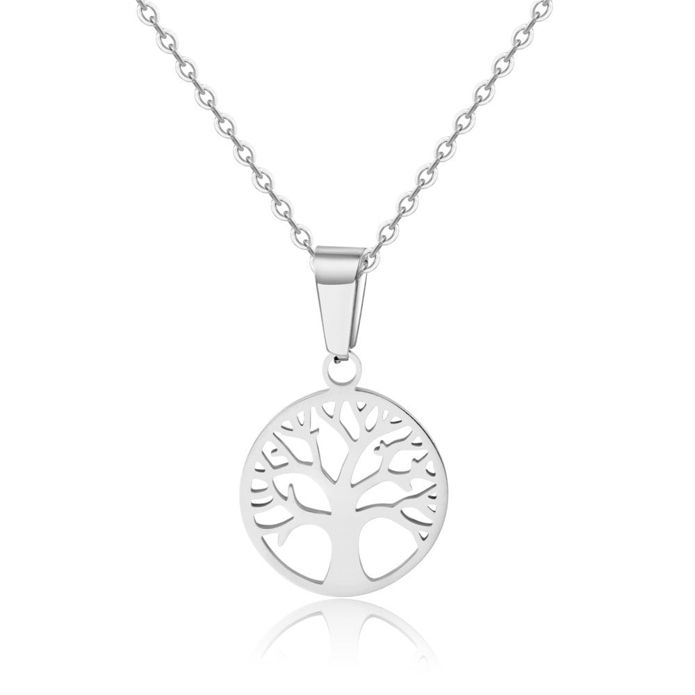 Pendentif en acier inoxydable titane plaqué or colliers mère