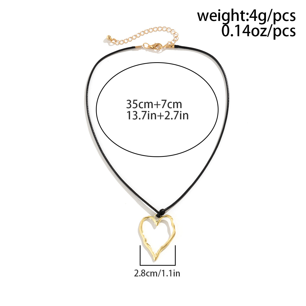 Colliers à pendentif ajourés en forme de cœur géométrique Simple, ornement