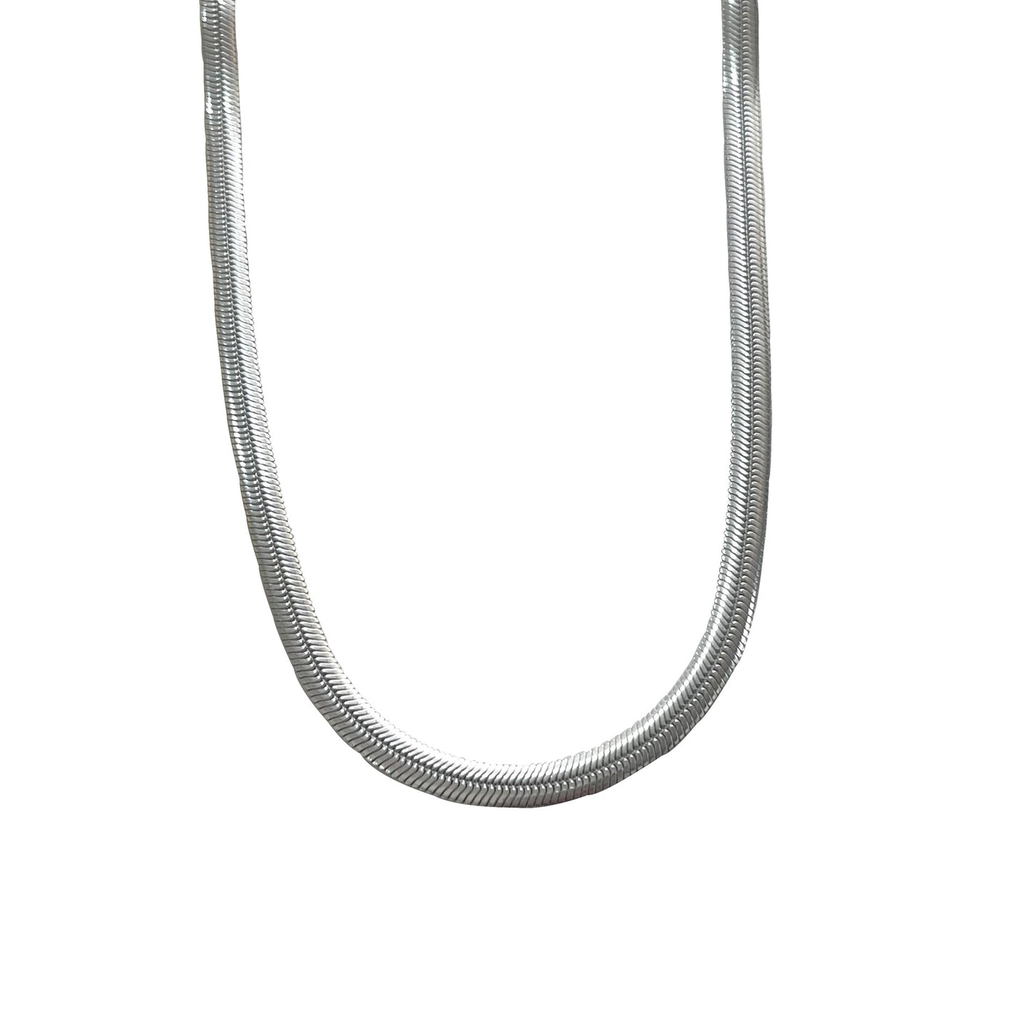 Os de serpent plat en argent sterling pour femmes pour colliers