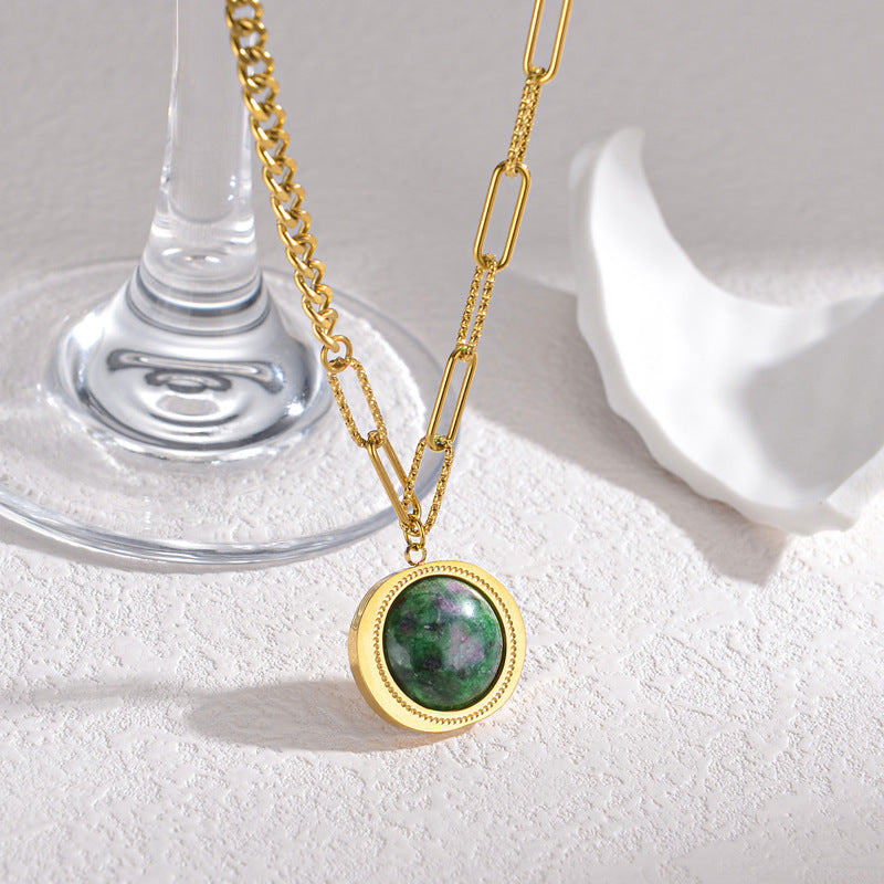 Wind Titanium Steel Twin Female Design Necklaces
