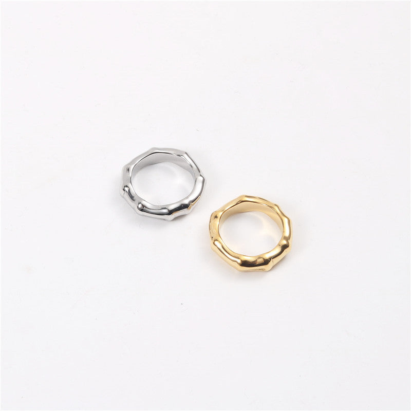 Simple Bamboo Thick Gold-plated Match Expert Bracelets