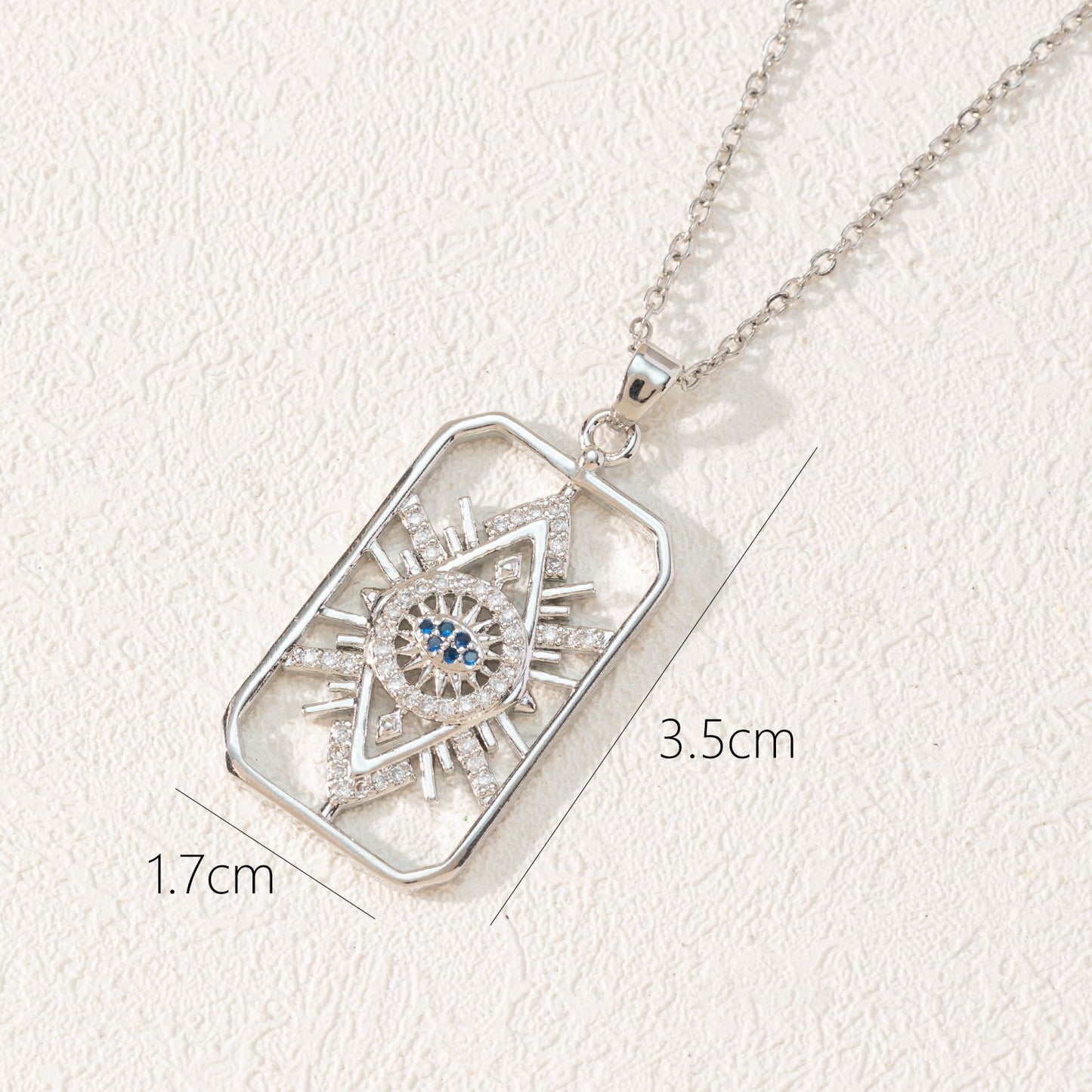 Style Fashion Dripping Zircon Eye Pendant Necklaces