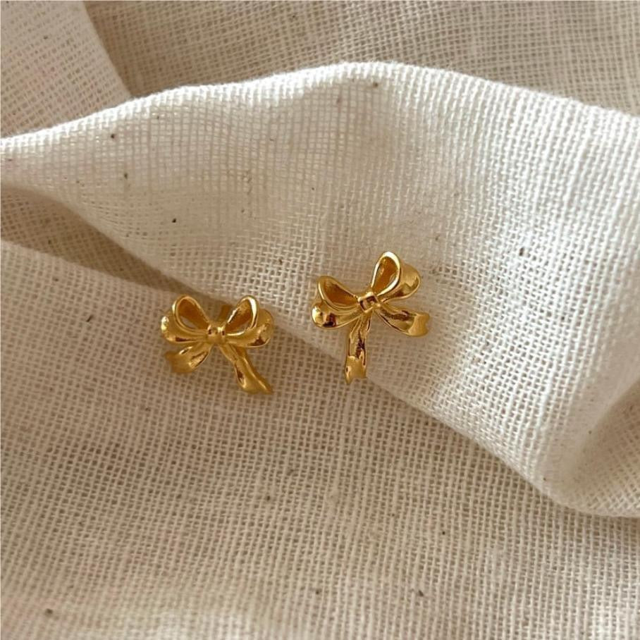 Bow Simple Female Design Senior Sense Earrings