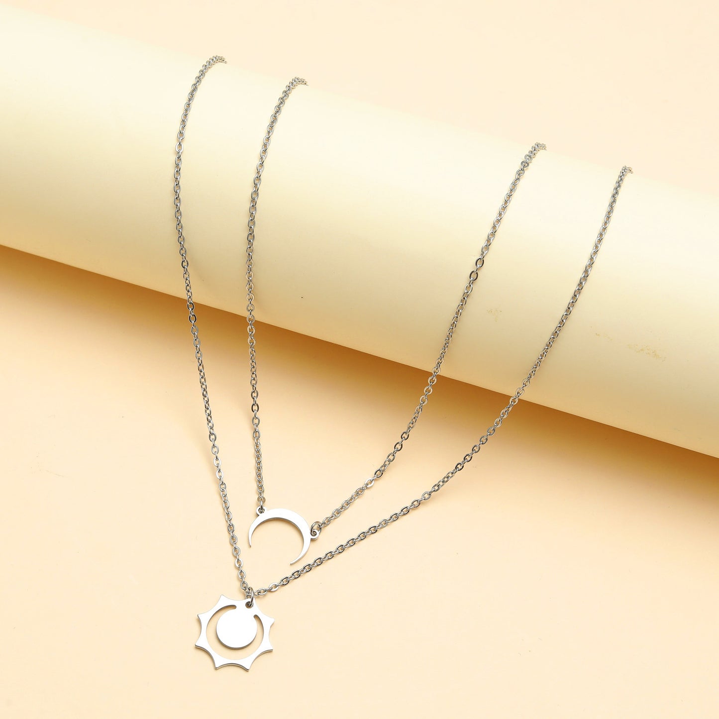 Sun And Moon Pendant Handmade Clavicle Necklaces