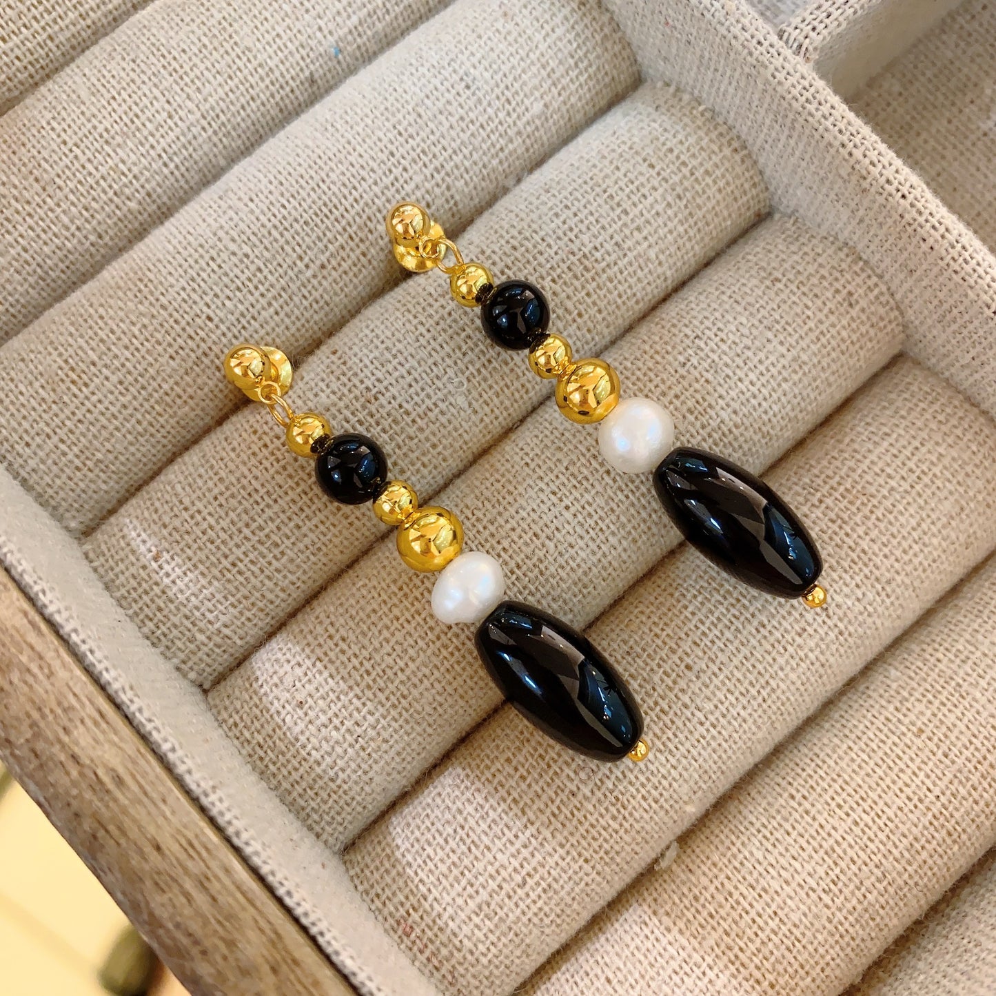 Black Agate Beaded Female Light Luxury Minority Necklaces