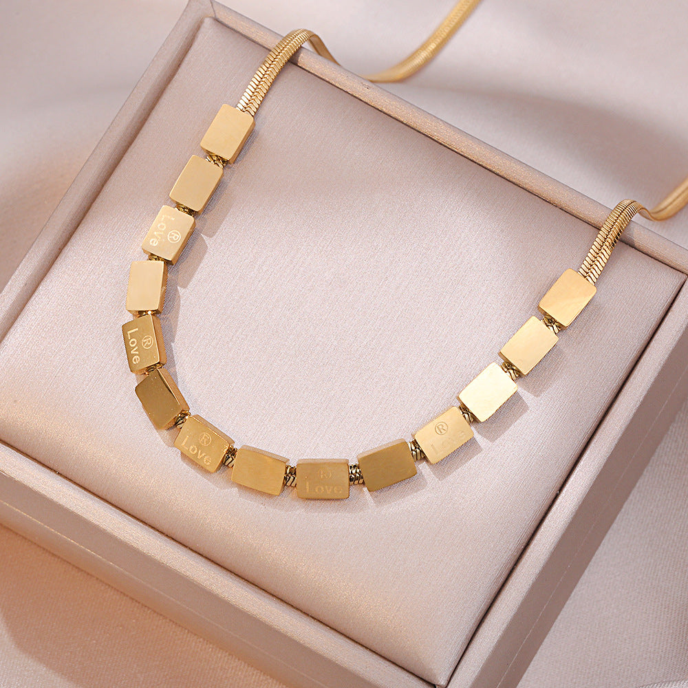 Women's Square Blade Chain Design Fashion Bohemian Necklaces