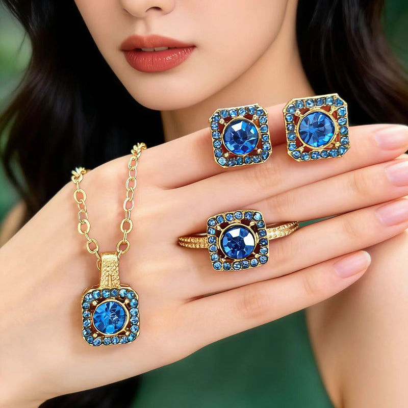 Women's Light Luxury Minority Birthday Gift High Jewelry Set