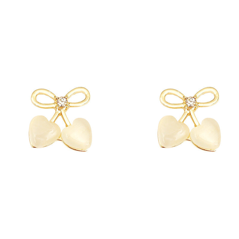 Women's Love Opal Stone Ear Temperamental Minority Earrings