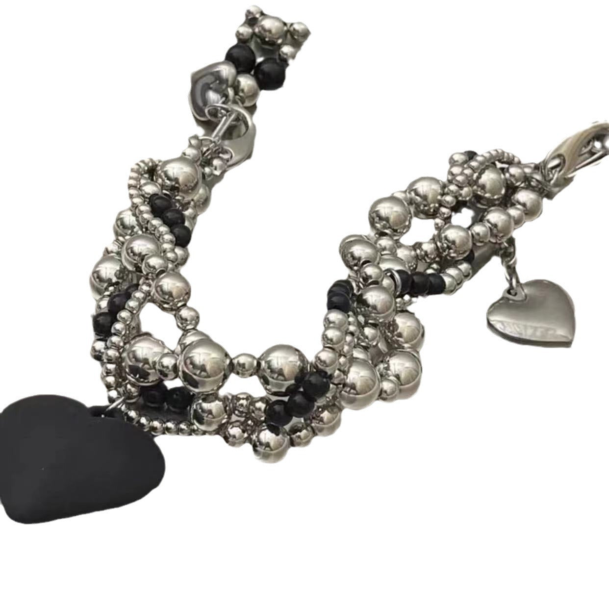 Colliers froids Hip Hop de style classique en perles d'amour pour femmes