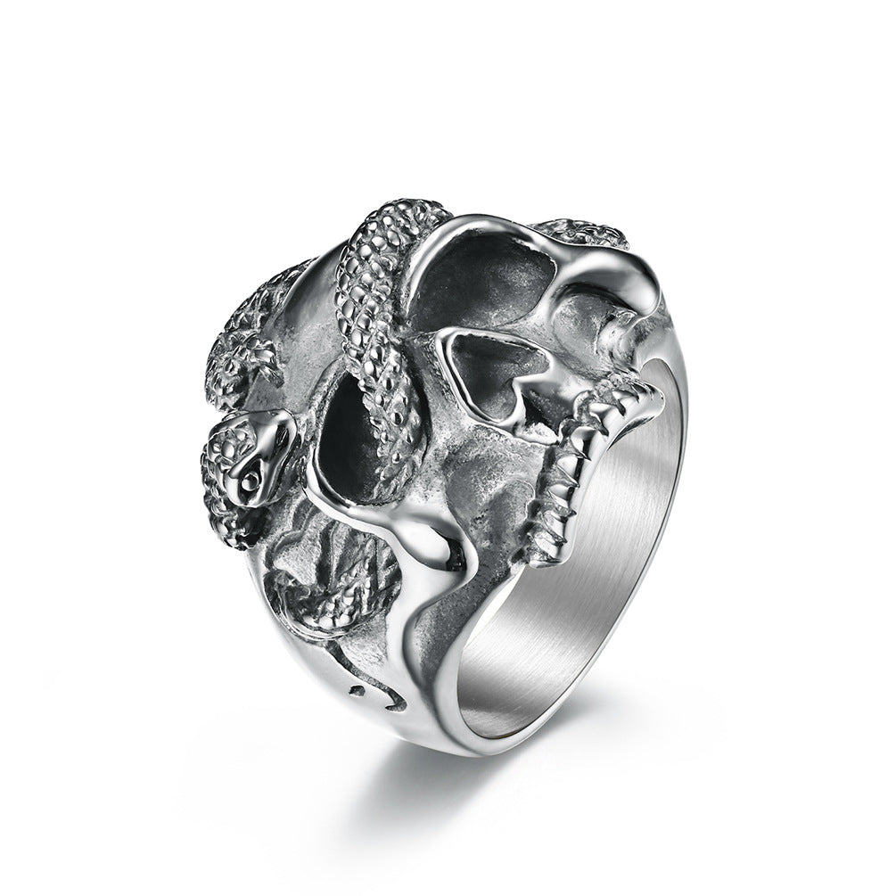 Hop Viper Skull Dark Style Rap Rings