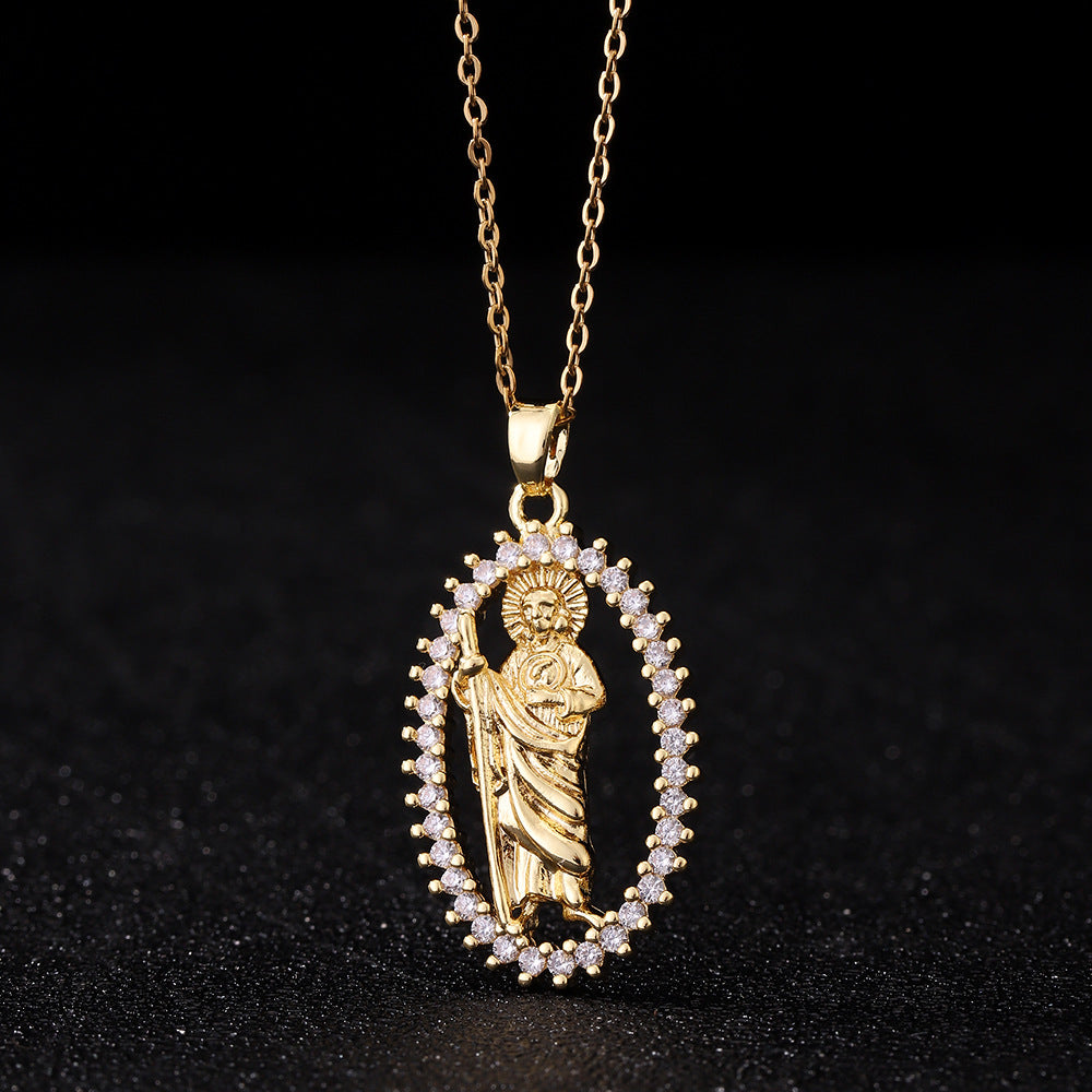Virgin Mary Pendant Female Light Luxury Necklaces