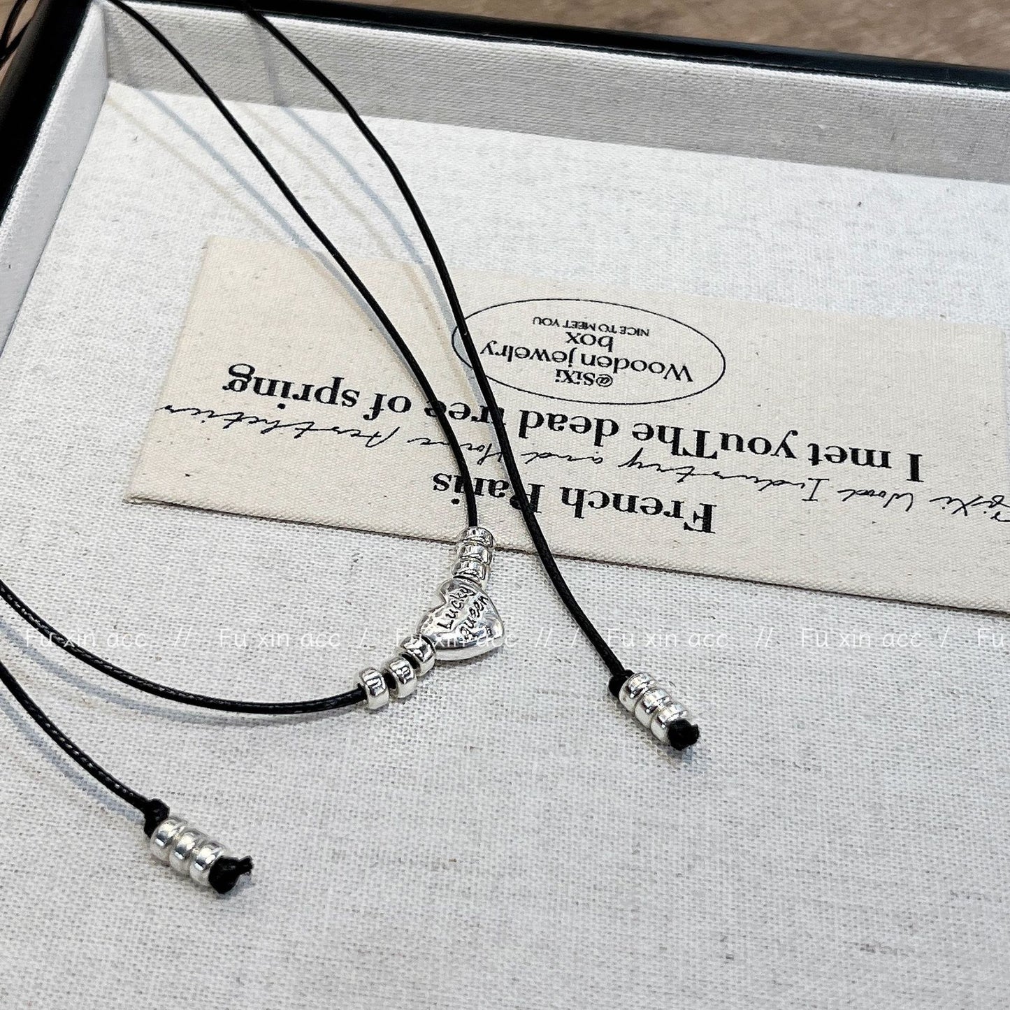 Colliers de clavicule avec pendentif en perles pour femme, lettre d'amour