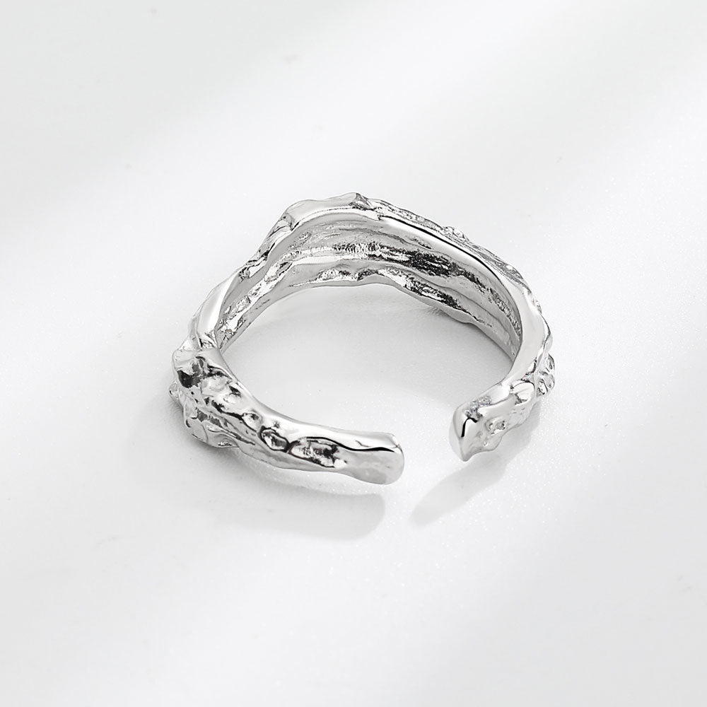 Dark Green Epoxy Female Light Luxury Rings