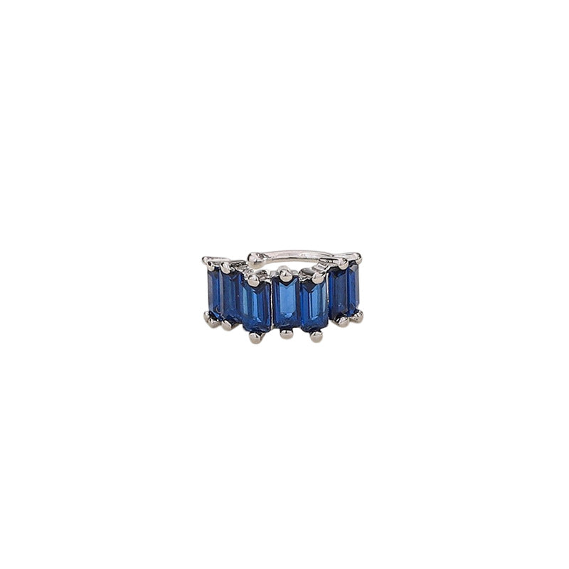 Men's Square Light Luxury Colorful Crystals Without Pierced Irregular With Personality Rings