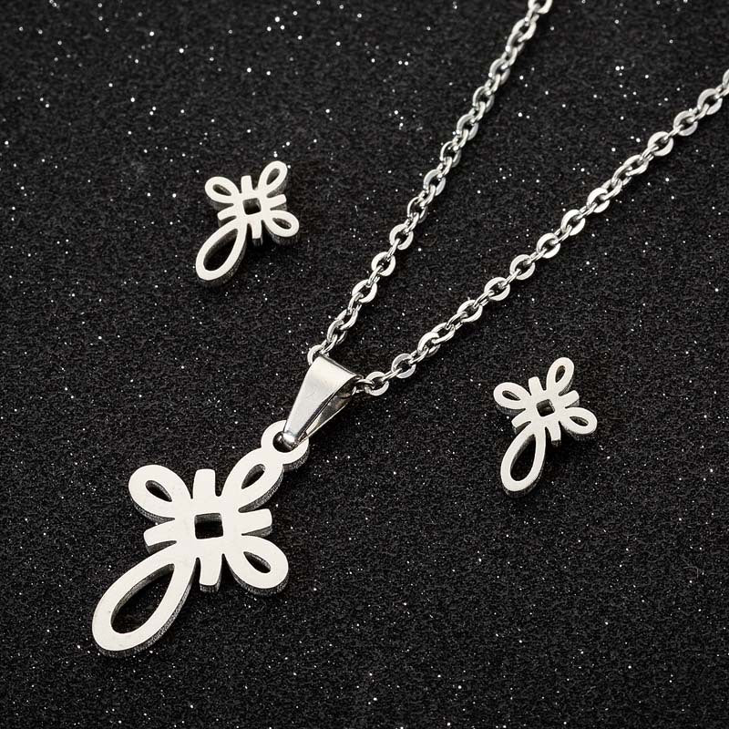 Women's & Men's Small Animal Cat Ear Three-piece Necklaces