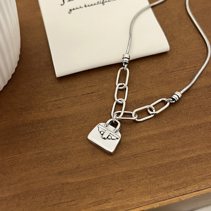 Pendentif de sac solide au Design de Niche coréenne pour femmes, pour colliers simples à la mode