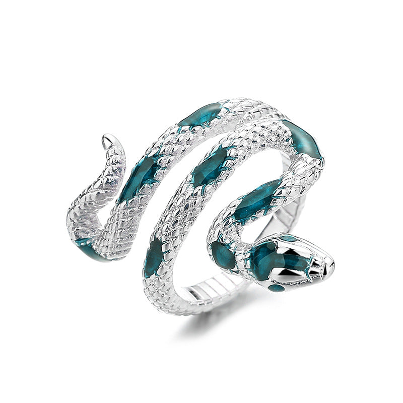 Snake Epoxy High-grade Cold Wind Irregular Index Rings