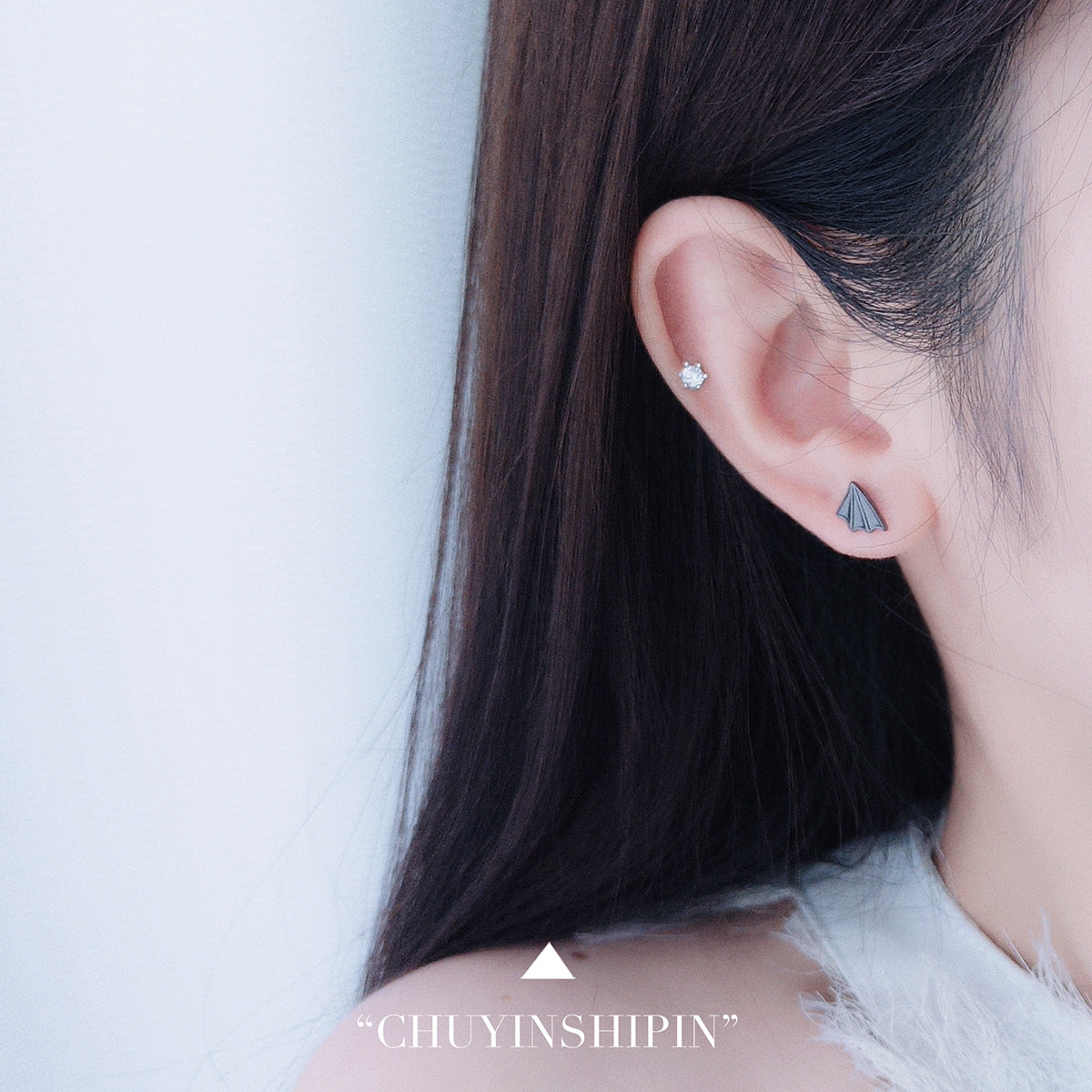 Women's Wings Niche Personality Ornament Fashionable Asymmetric Earrings
