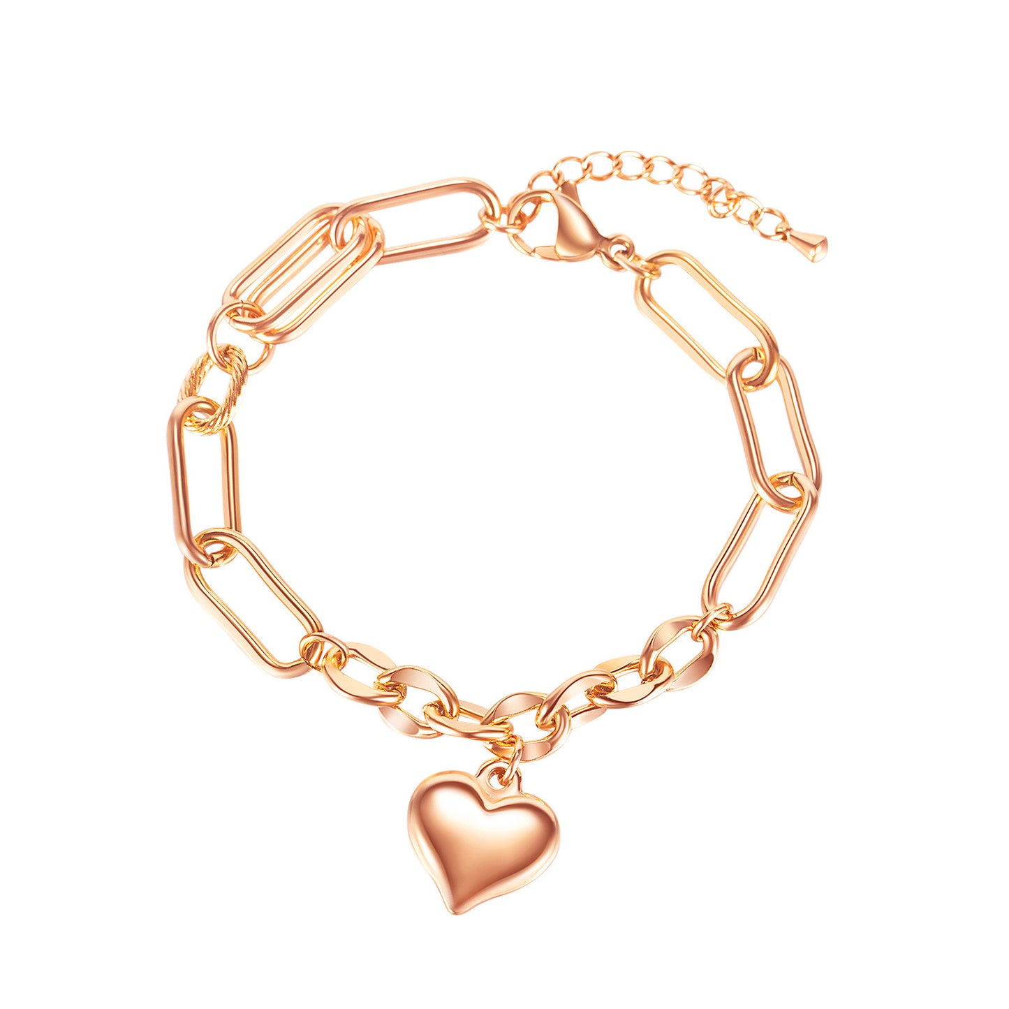 Ornament Design Love Stainless Steel Peach Heart Fashion Bracelets