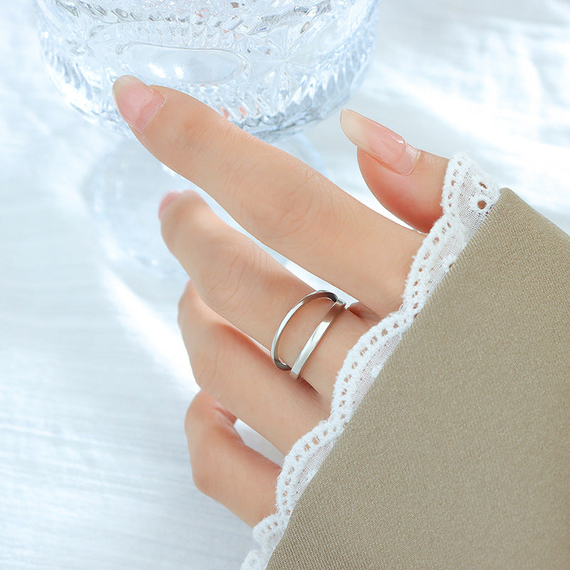 Women's Wind Niche Personality All Match Minimalism Rings