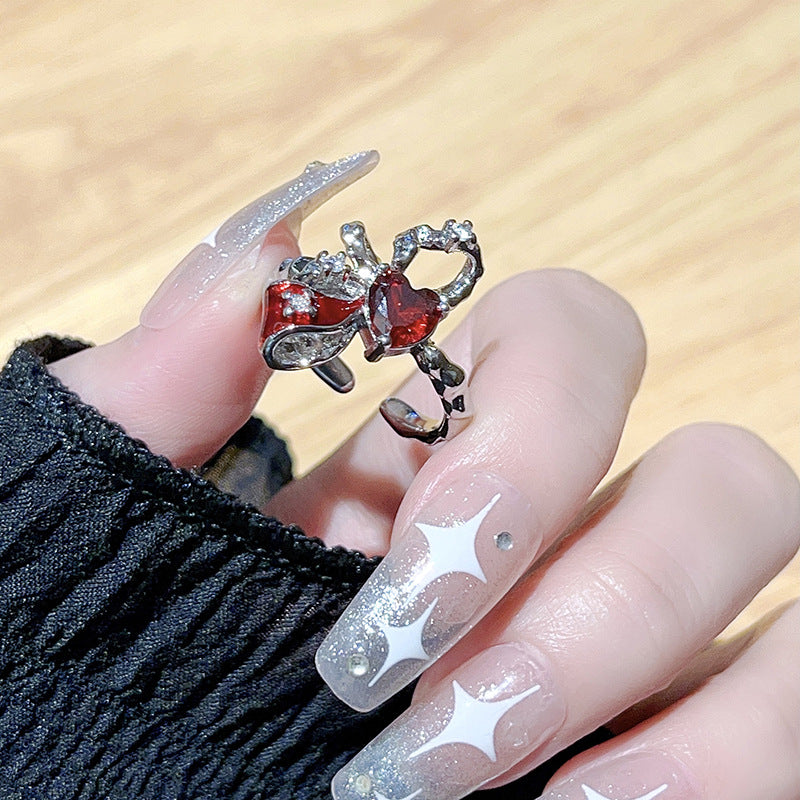 Women's Open Cold Wind Design French Style Rings