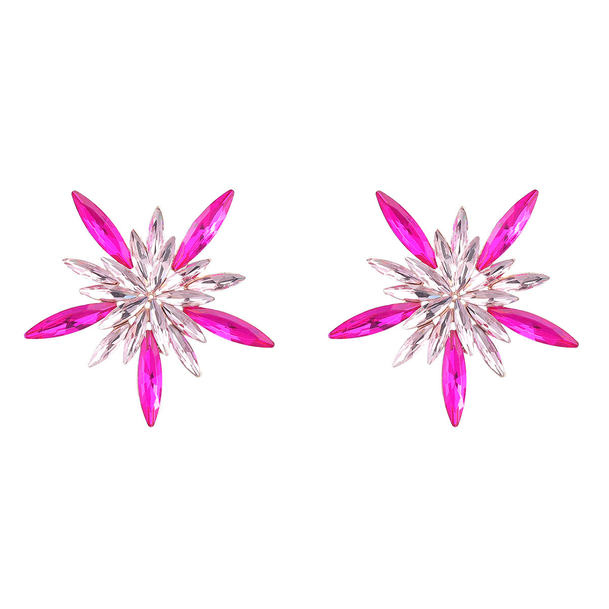 Women's Rhinestone Flower For Full-jeweled Model Style Earrings