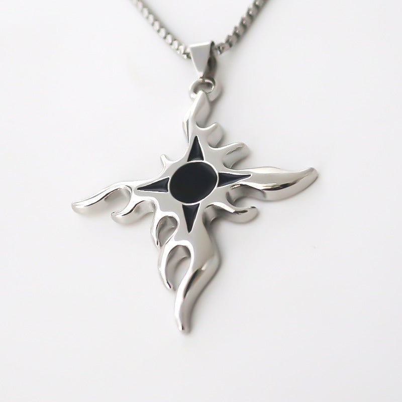 Femmes et hommes et pendentif simple motif de mode rétro colliers à la mode