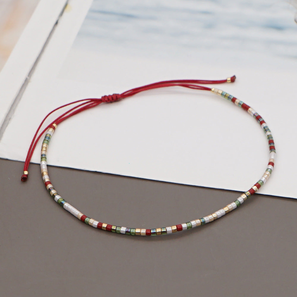 Women's Style Bead Stone Colorful Beaded Lucky Bracelets