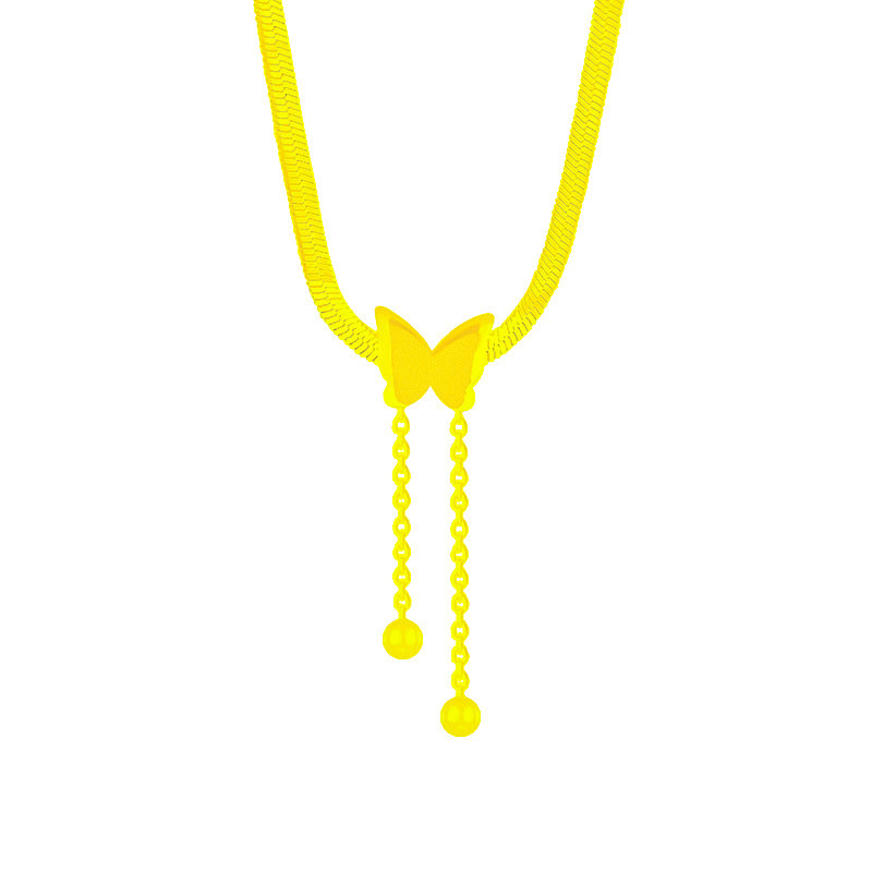 Women's Design Sweater Chain Elegant High Sense Titanium Necklaces