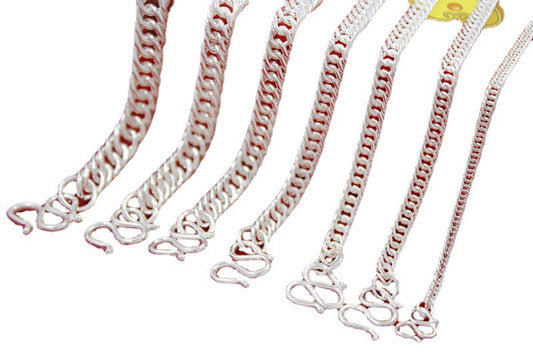 Chaîne gourmette en argent pour hommes, bijoux à la mode, colliers de clavicule