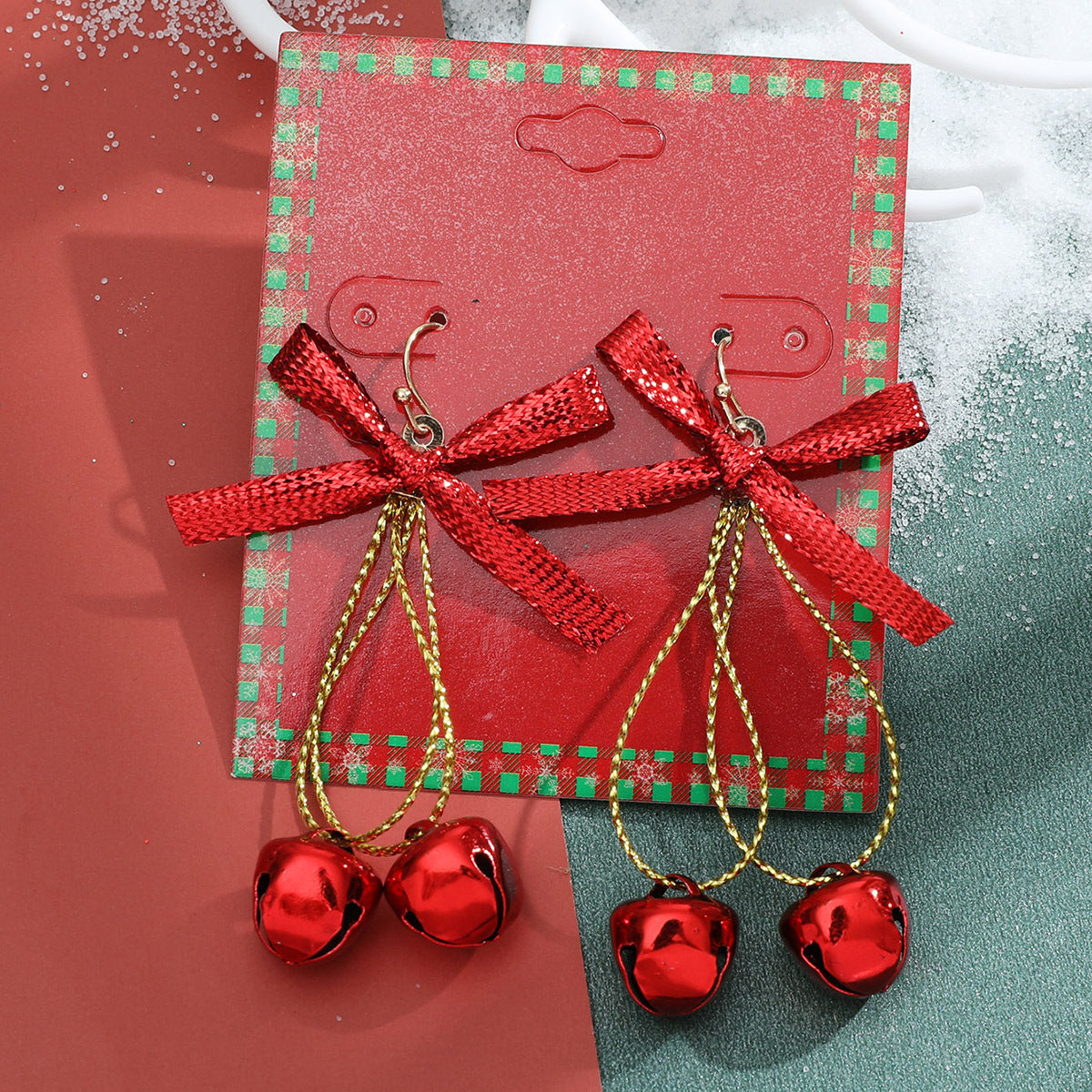 Cute Fashion Alloy Dripping Elk Snowflake Ear Earrings