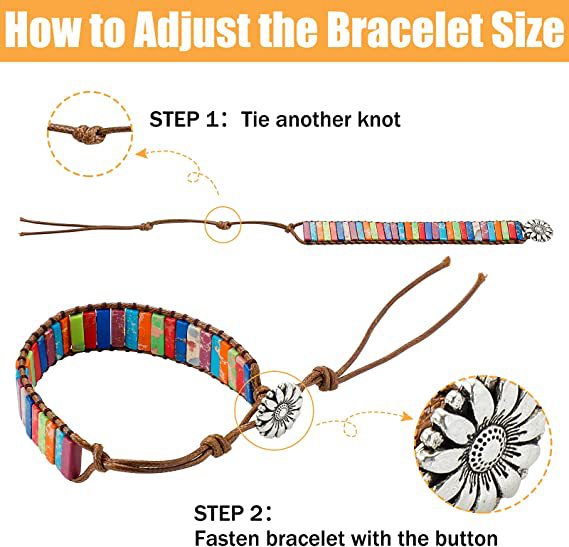 Ornament Emperor Stone Hand-woven Leather Bohemian Bracelets