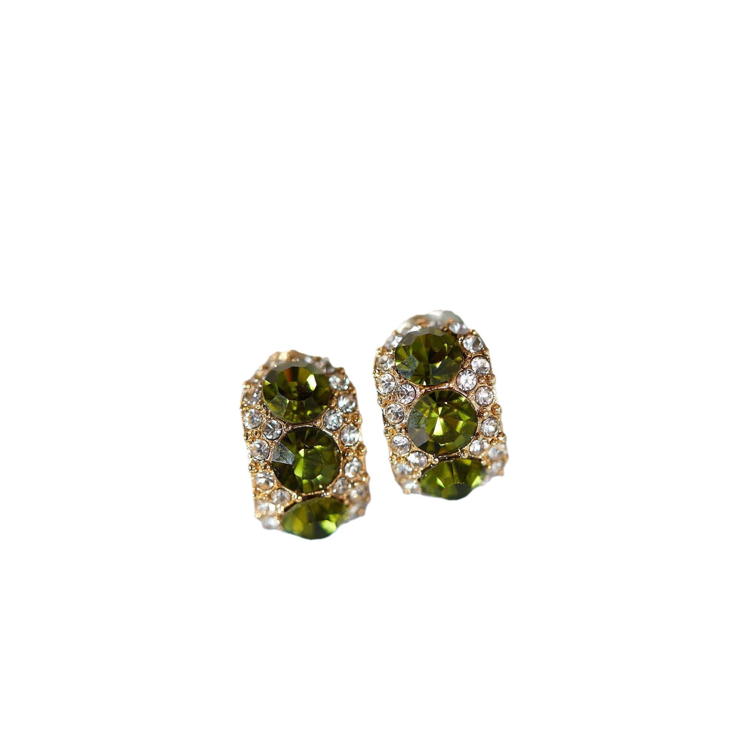 Bobine de moustique à Clip blanc quotidien en Zircon, sans boucles d'oreilles