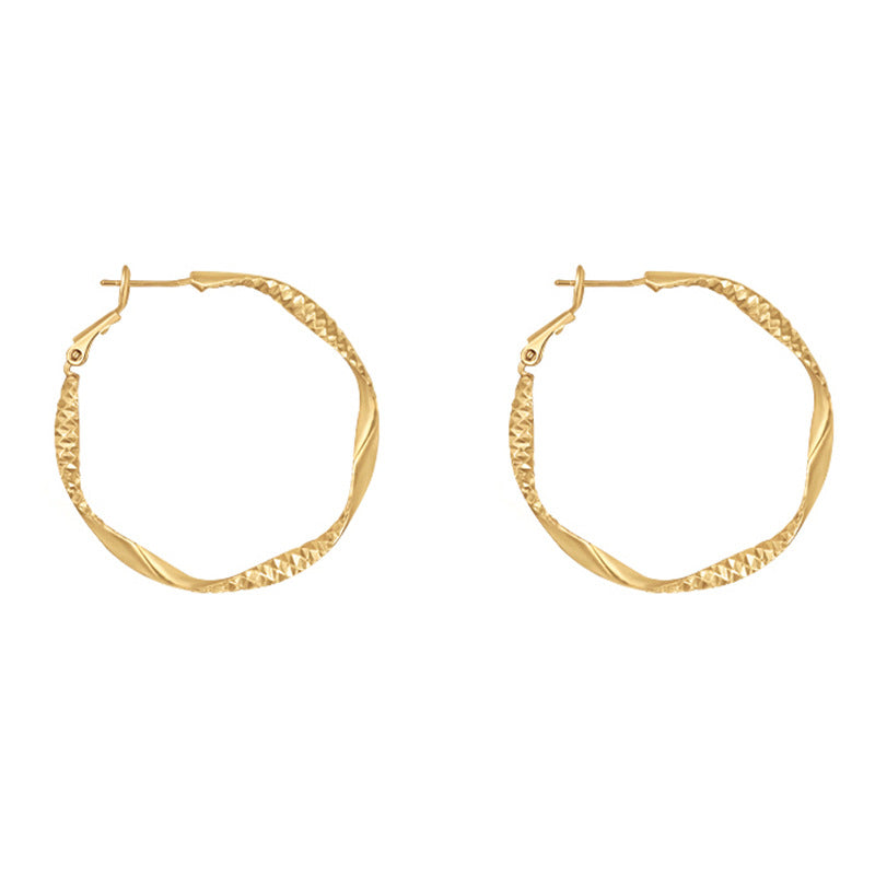Women's Sier Needle Minimalism Personality Design Twisted Rings