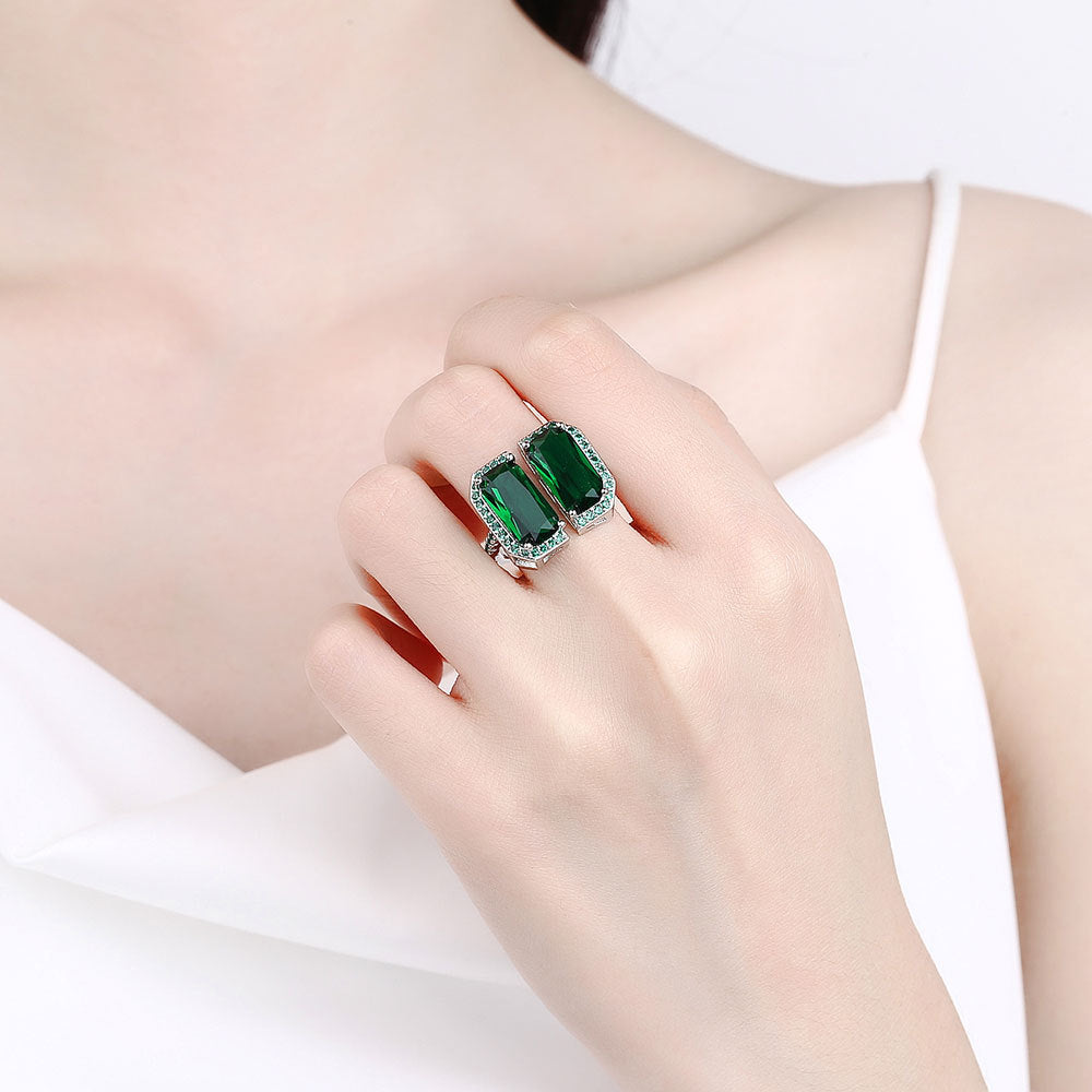 Ornament Male Court French Shiny Zircon Rings