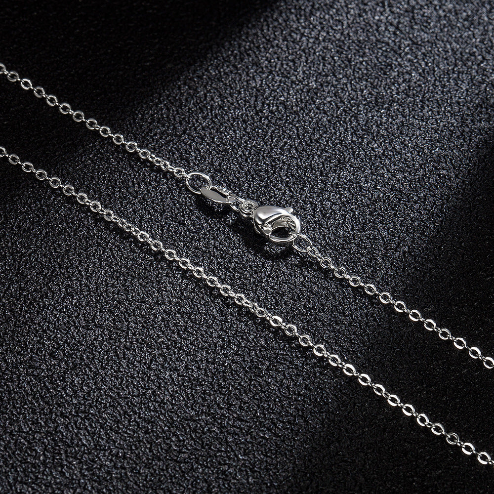 Colliers de bijoux coréens avec mots en chaîne croisée plaqués pour femmes