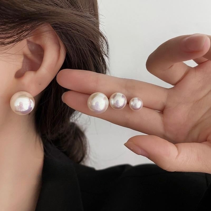 Boucles d'oreilles en perles Sterling Sier pour femmes, à la mode