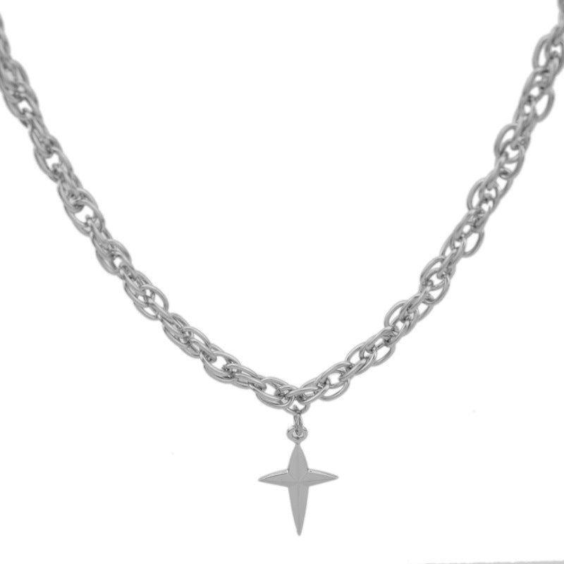 Cross Star Hip Hop Cuban High-grade Sweater Necklaces