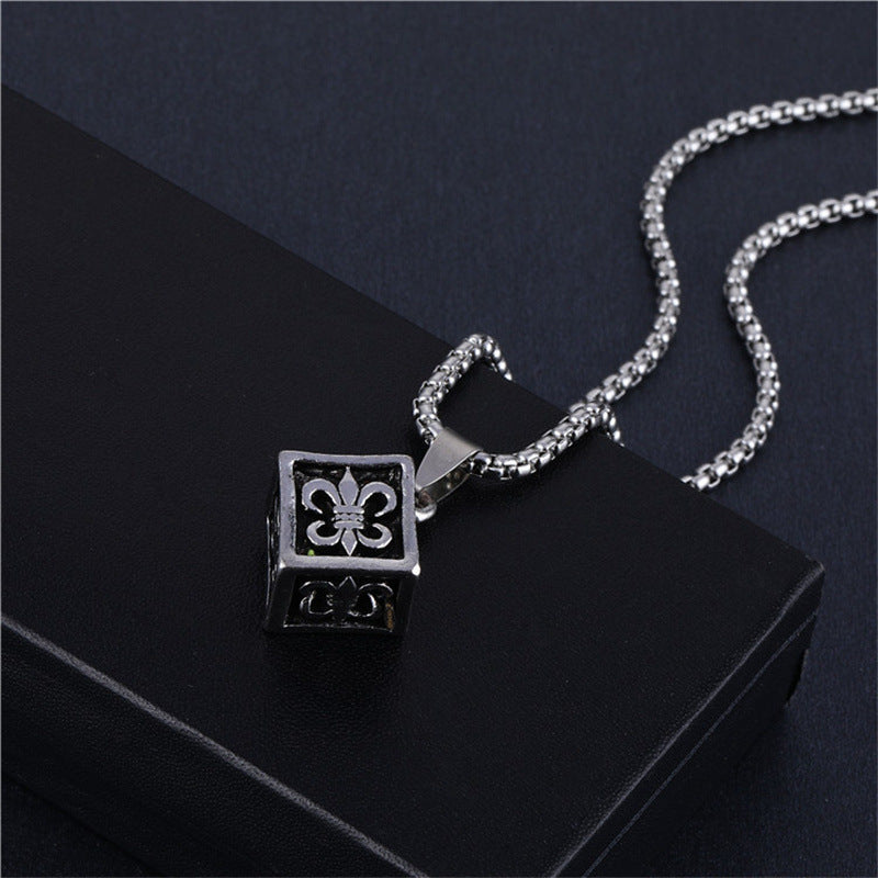 Pendentif rétro motif créatif, colliers unisexes personnalisés