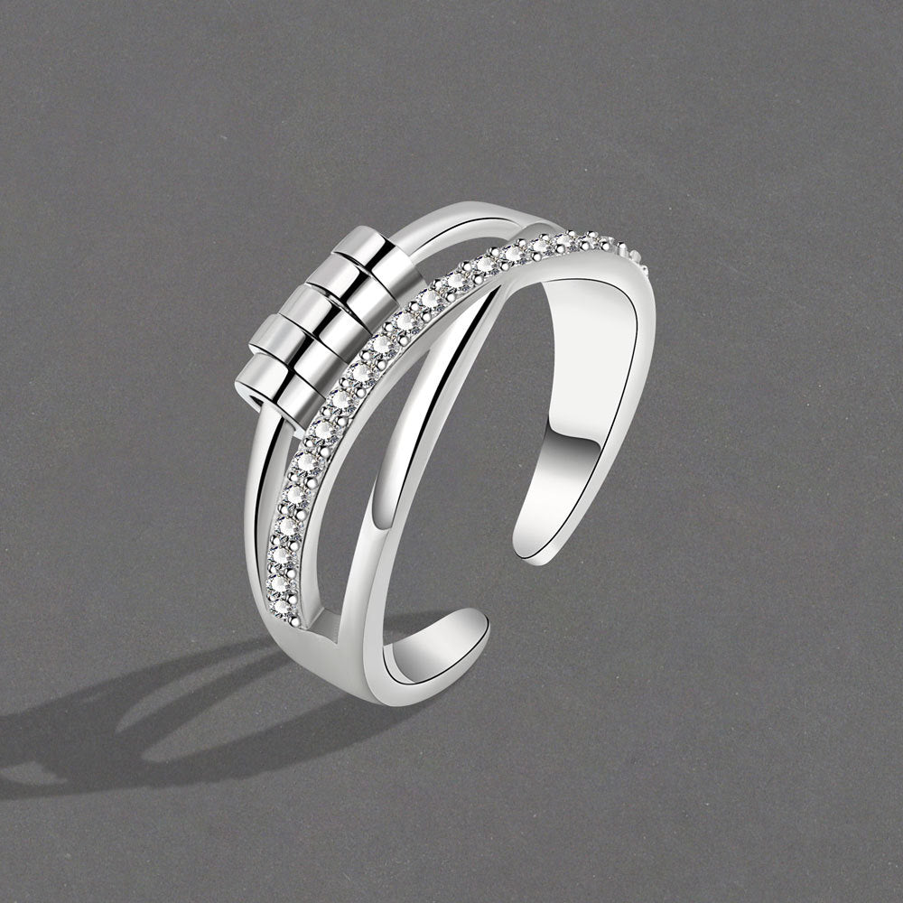 Women's Rotatable Rotating Personality Round Open Rings