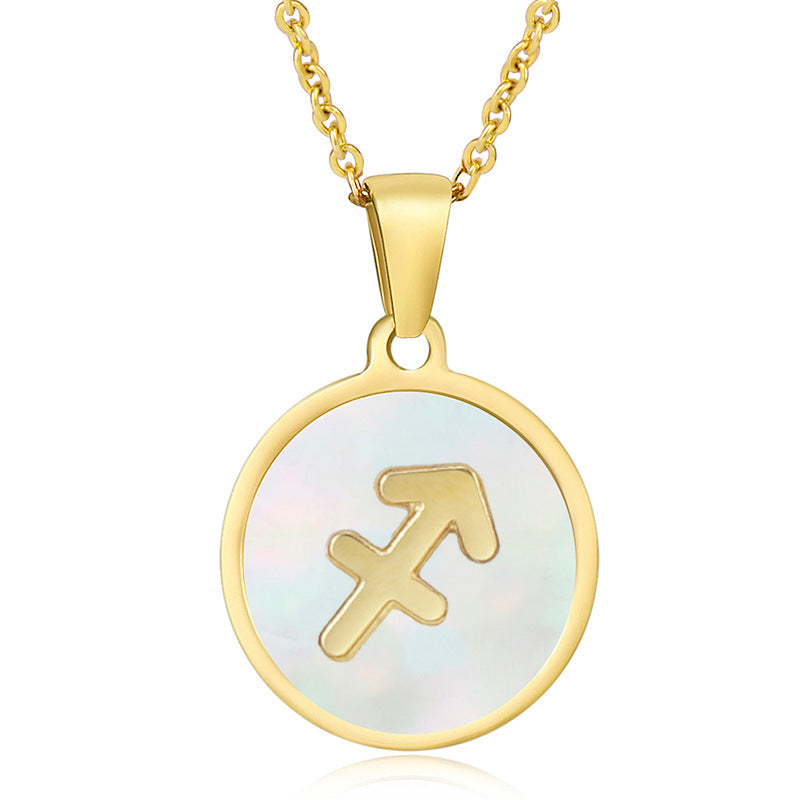 Shell Twee Constellations Stainless Constellation Pendant Necklaces