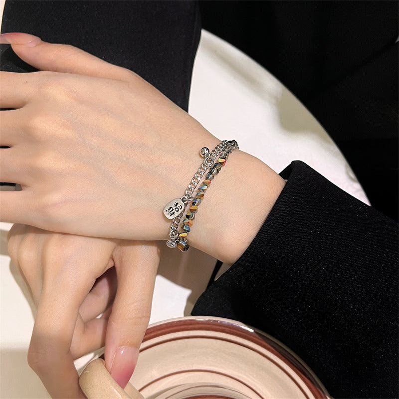 Casual Colorful Crystal Design Girlfriends Trendy Bracelets