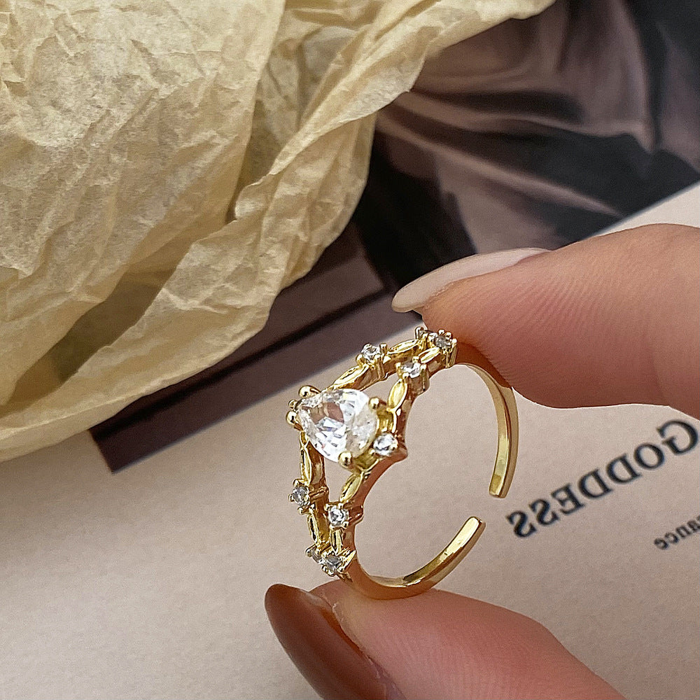 Offene, hochwertige, elegante Ringe im Feen-Design