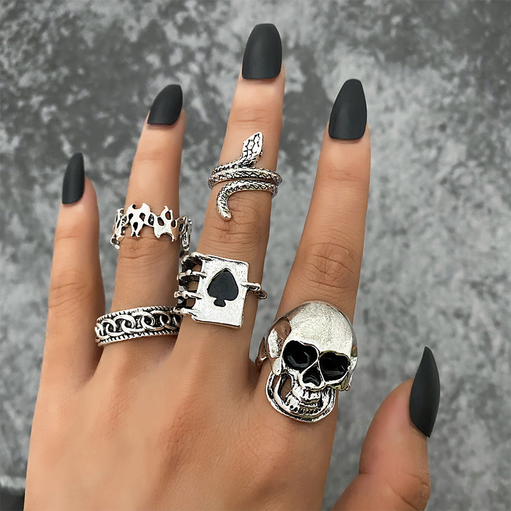 Women's & Men's & Personality Creative Retro And Exaggerated Metal Playing Rings