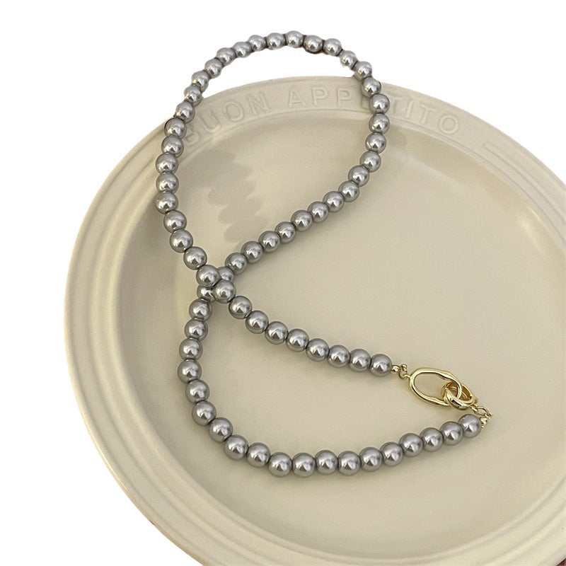 Women's Strong Light Perfect Circle Pearl High-grade Sense Niche Necklaces