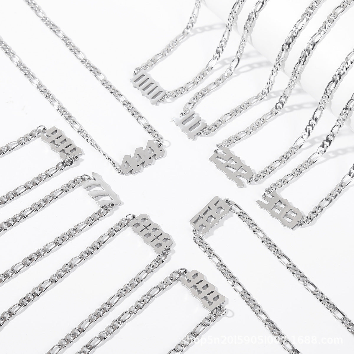 Women's Angel Digital Stainless Steel Titanium Pendant Necklaces