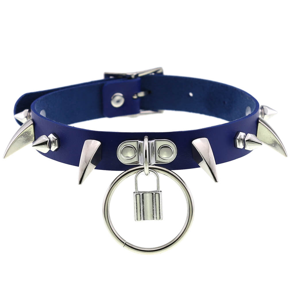 Collier à rivets en corne de cuir, colliers suspendus de personnalité