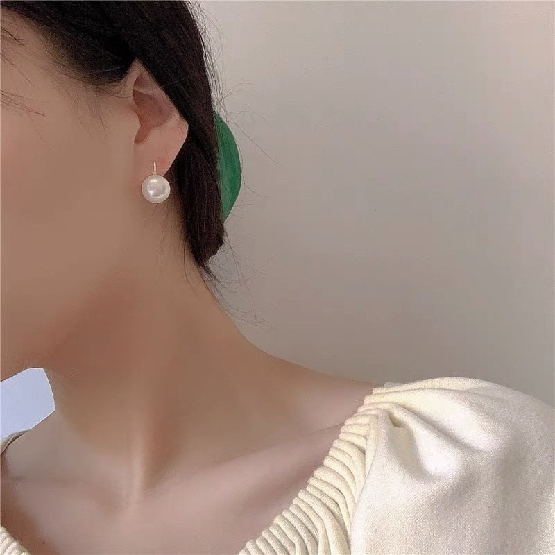 Women's Temperamental Sterling Sier Natural Pearl High-grade Earrings